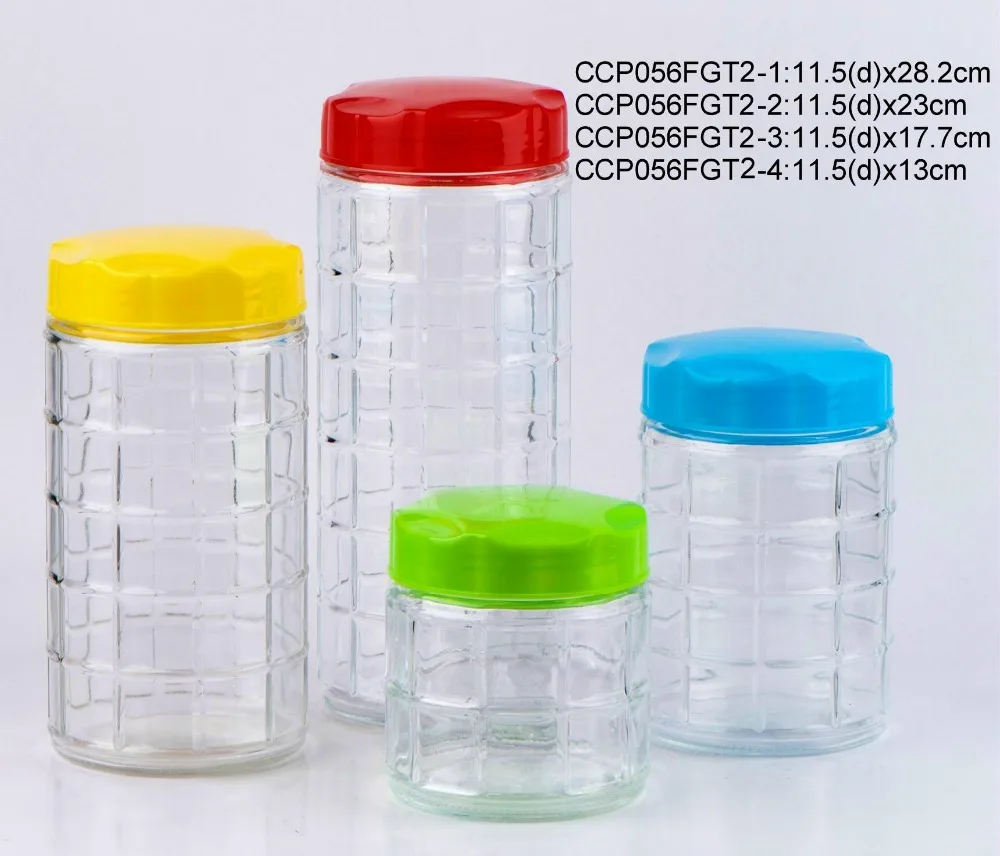 Glass Jar Sprayed With Color With Plastic Lid(ccp056cpt) Buy Glass