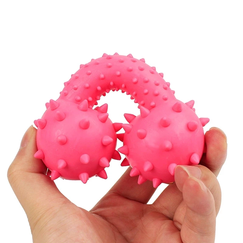 TPR Pet Toy Bite resistance Candy Color Dog Sex toy Vocal TPR dumbbell Toys For Dog