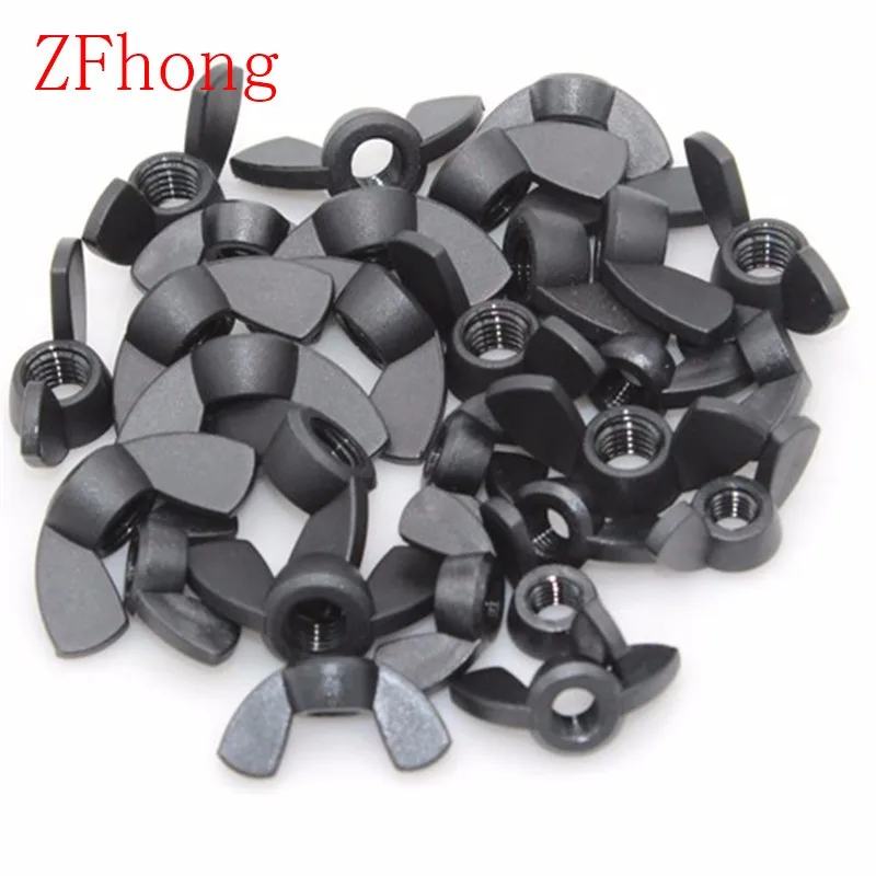 M4 M5 M6 M8 M10 M12 Black Plastic Nylon Wing Nut Buy Plastic Wing Nut