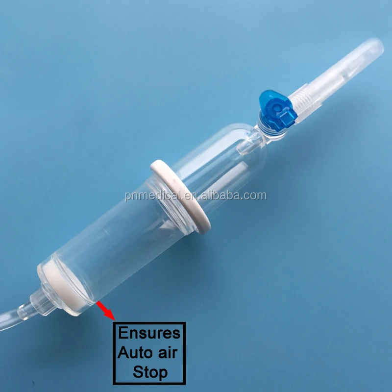 High safety DEHP free Auto Air Stop auto stop infusion set