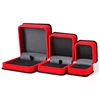 Custom Flocking Hinge Velvet Flocking Necklace Jewellery Box Ring Jewelry Box Wholesale
