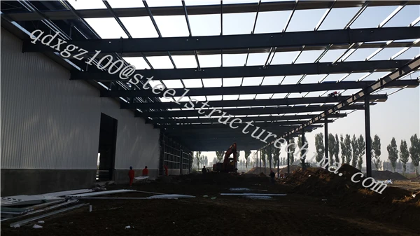 China Warehouse structural design light steel frame construction building