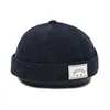 Adjustable baseball cap without brim custom corduroy brimless 6 panel baseball cap without visor