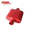 Aluminized red painted small car outlet exhaust universal tip muffler