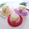 2019 Children Hot Selling Summer Hat Children's Handmade Flower Beach Hat Straw Hat