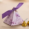 HJCB046 Custom Logo Gold Stamping Triangle Shaped Gift Box
