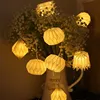 Warm white Origami paper round lantern Battery Operated String Fairy Christmas Garland Light For Decoration,Wedding,