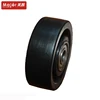 Heavy duty Industrial steel plate swivel and fixed roller casters 100x32 rubber solid rigid Wheels