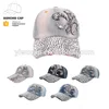 worn-out washed jean baseball cap vase bling-bling rhinestone wholesale baseball cap hats