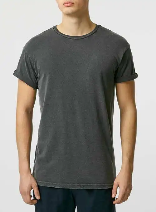 black acid washed t shirt