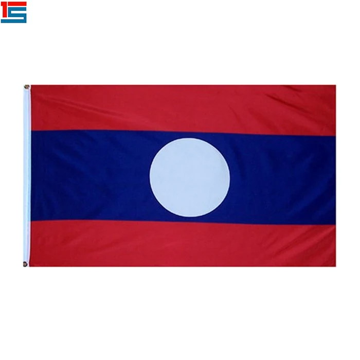 T&ugrave;y chỉnh 100% polyester L&agrave;o quốc country flag