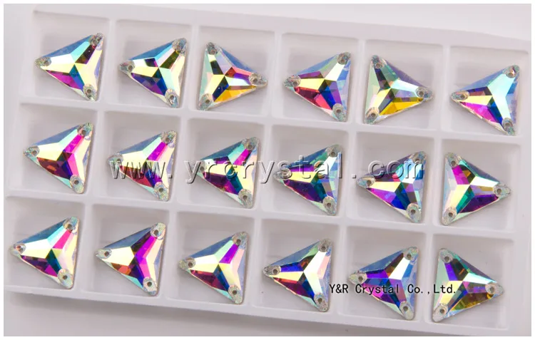 
16 mm glass crystal stone for dress clear AB sew on stone for dress 