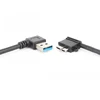 For Mobile HDD 0.27M of USB 3.0 Cable USB 3.0 Y HDD Data Cable A Male to Micro B Extension Cord right angle