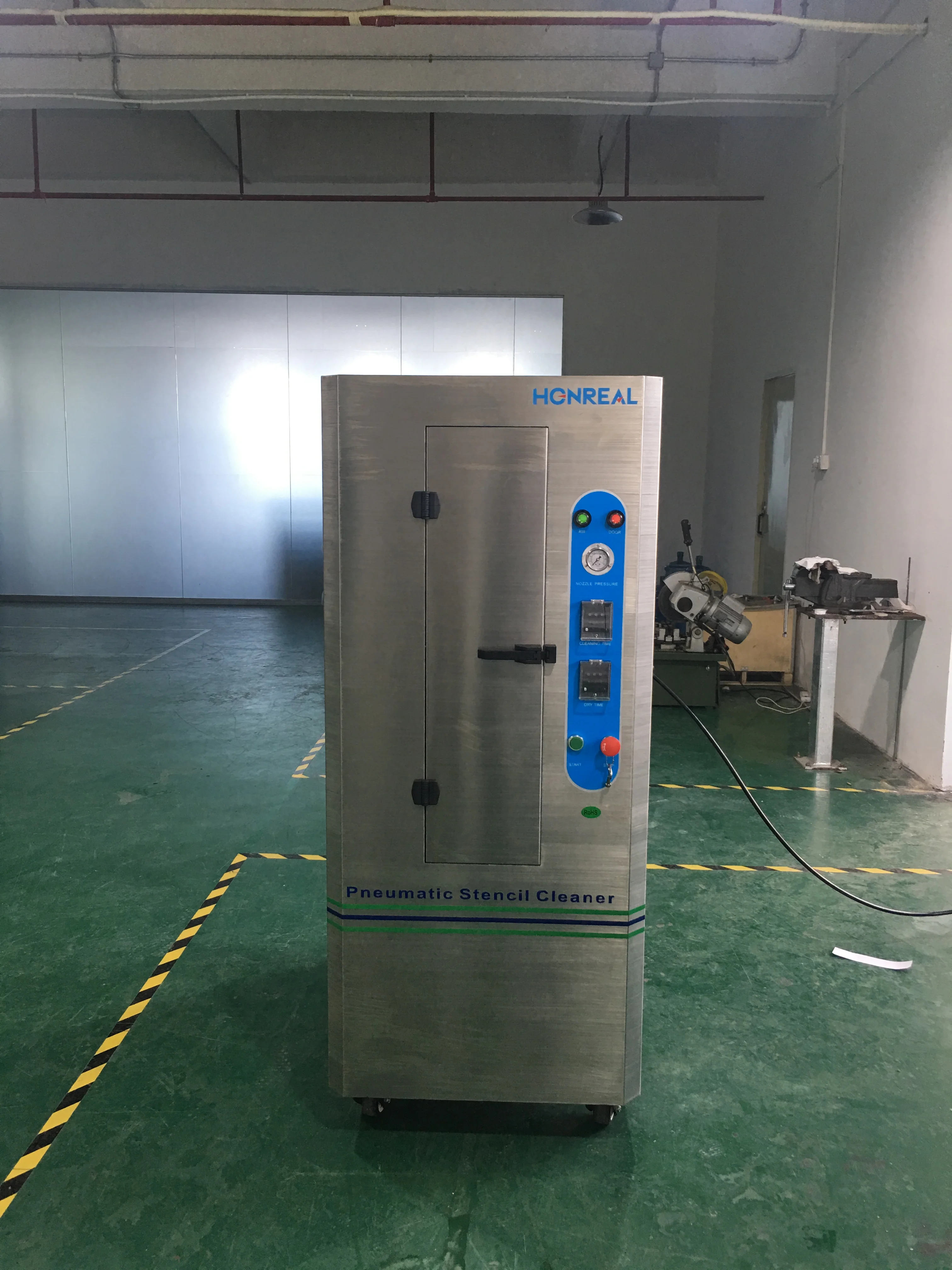 HR-1688 high quality smt solvent pneumatic  stencil cleaner cleaning machine in electronic assembly line