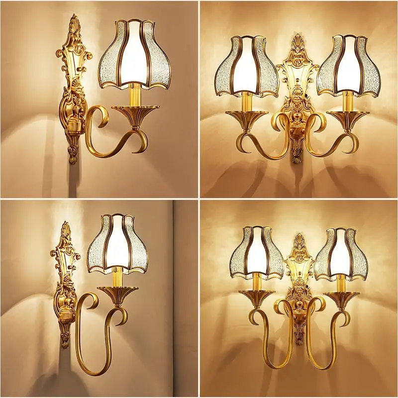 Luxury Wall Lamp for Villa Bedside Aisle Led E14 Wall Light Sconce Creative Crystal Modern European Induction Lamps Clear Glass