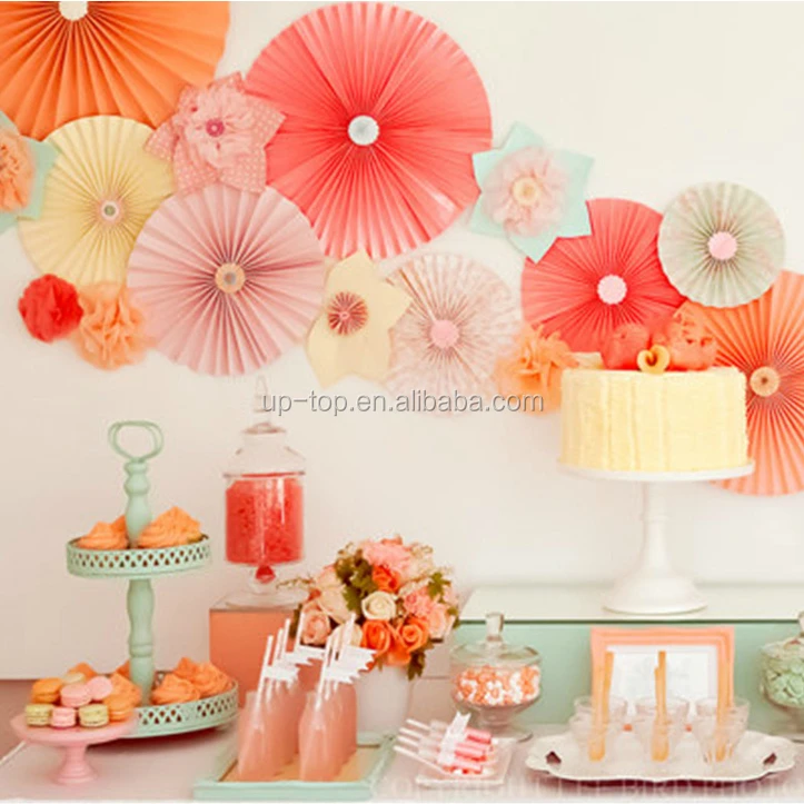 Hot Pink Spread Dot Paper Fan Hanging Wall Decor Wedding Party View Hot Pink Spread Dot Paper Fan Hanging Wall Decor Wedding Party