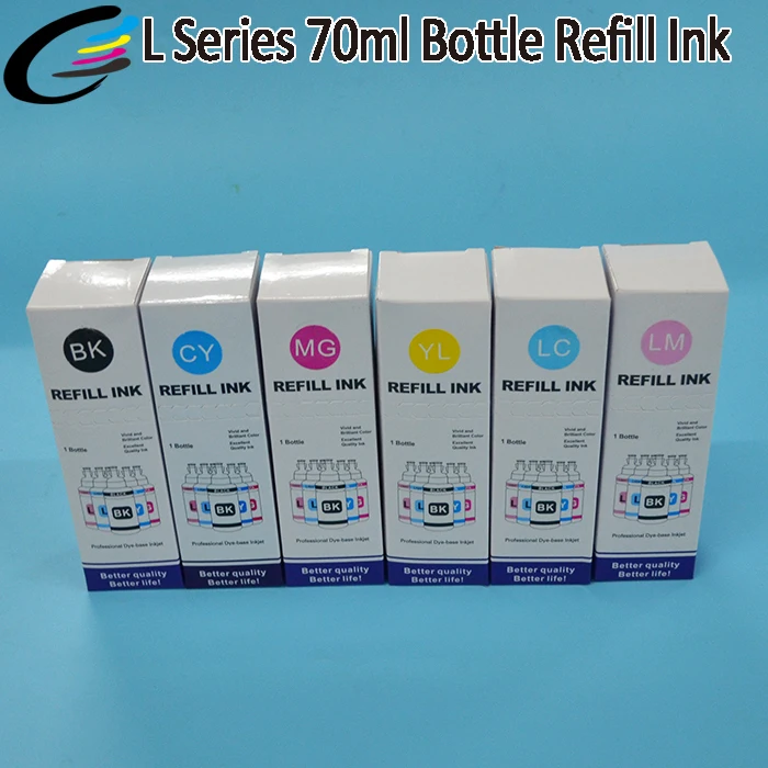 Nice Color Generic 70ml Refill Ink for Epson L565 L555 L550 Printer Ink T6641 T6644