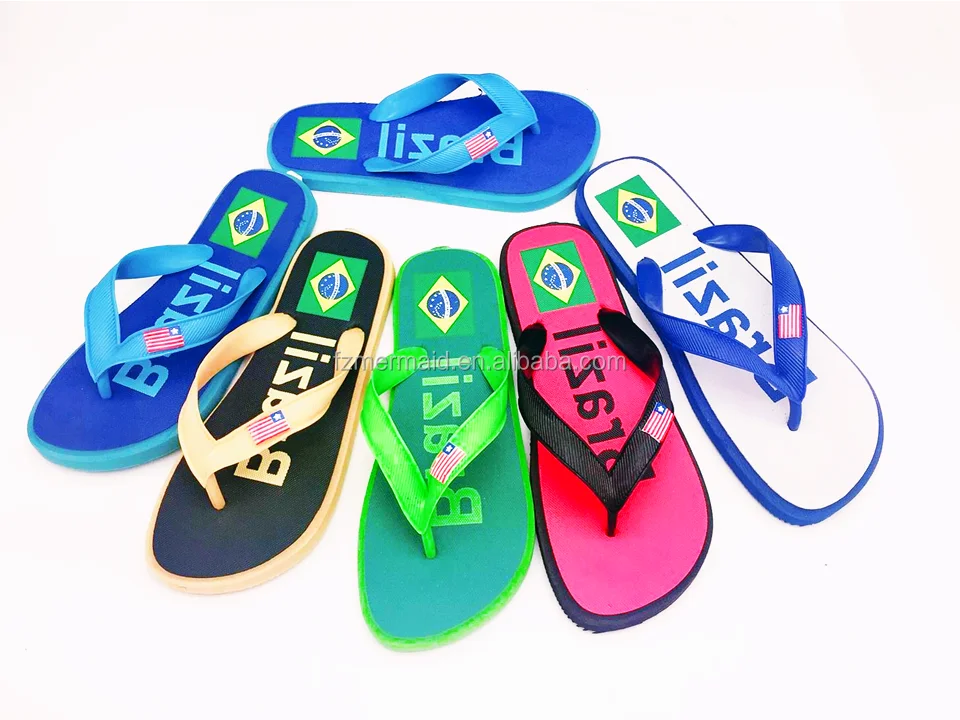 Fuzhou Shoes Factory New Fashion Brazil Nature Custom Flip Flops Strap Soles Cheap Wholesale Rubber Flip Flop
