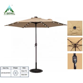 Steel Patio Umbrella Lights Battery Operated Parasol Base Homebase