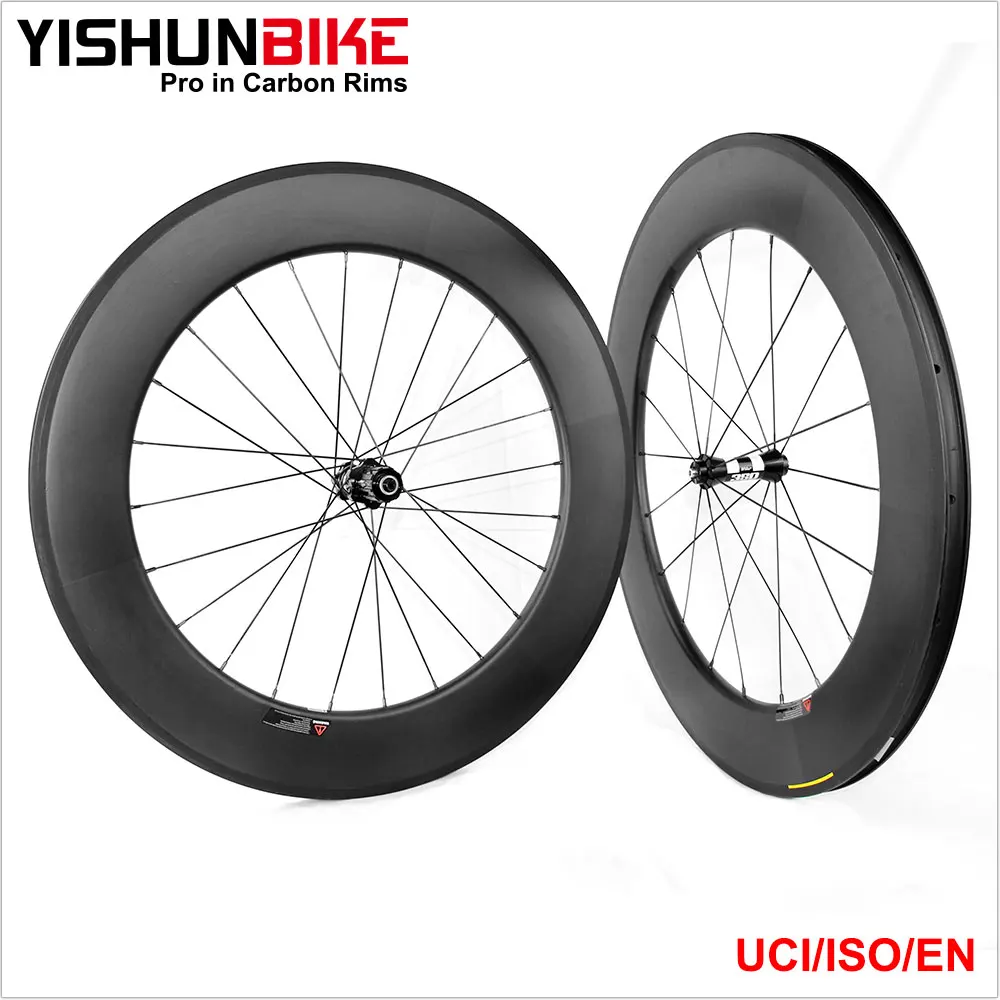Yishunbike Oem Manufacturing Carbon 700c Racing Road Bike Wheels 88mm