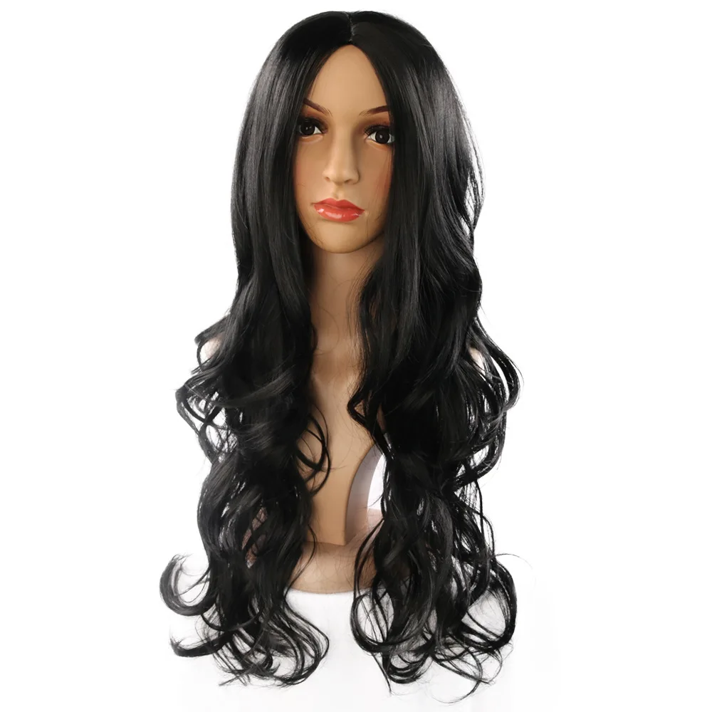 long black curly wig cosplay