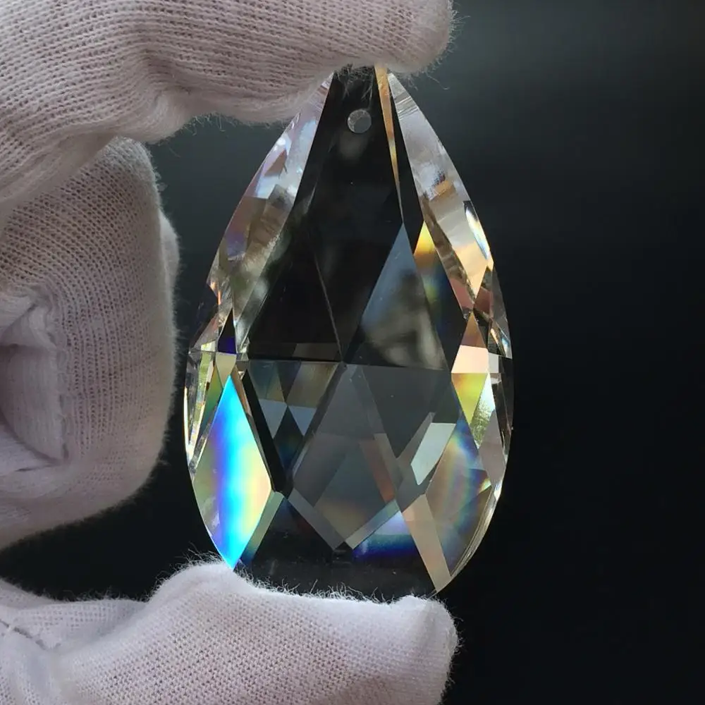 pujiang 明亮切割杏仁形状 k9 水晶枝形吊灯零件