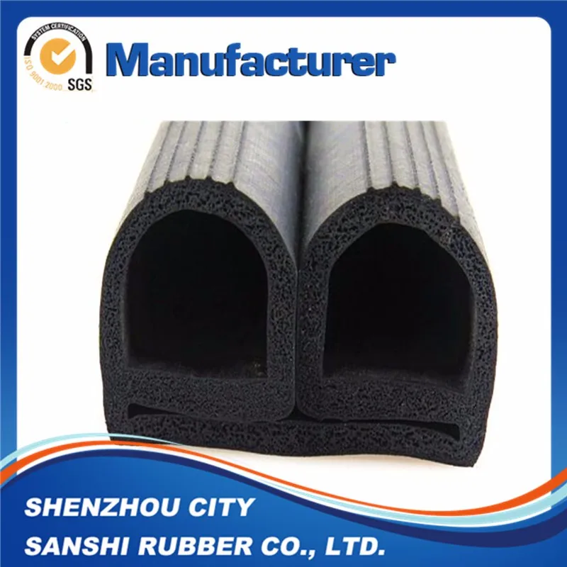 D Type Car Hood Rubber Seal/ P Shape Window Rubber Strip/epdm Foam 2 Meters Rubber Seal Silicon