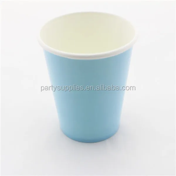 BABY SHOWER BOY BLUE PAPER CUPS PACK OF 12 BABY SHOWER DECORATIONS