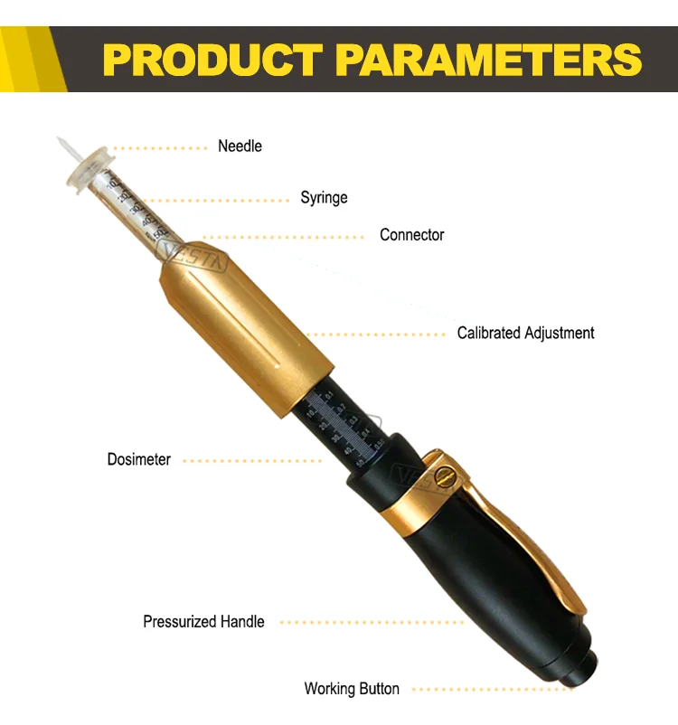 2019 Vesta Factory Price Needle Free Air Pressure Injector Hyaluronic Acid Pen For Lips Filling