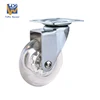 Factory price 2 inch 50mm Light duty swivel fix caster wheel with brake transparent tea trolley castors