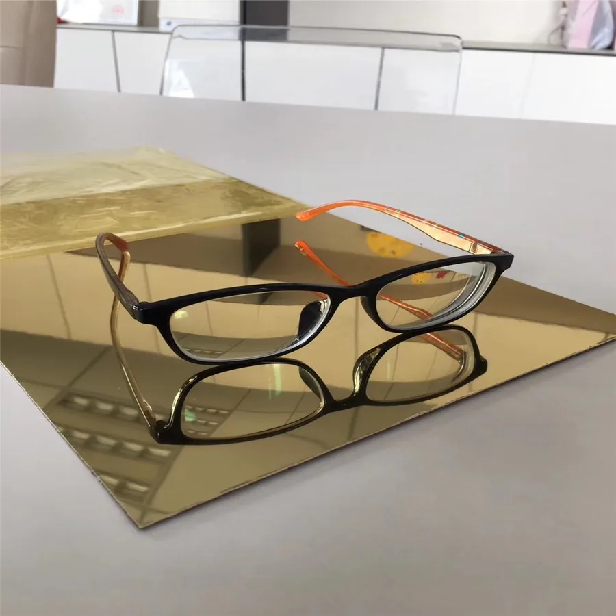 High Pressure Laminated Metallic Hpl Sheets Golden Mirror Surface