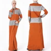 shirt collared slim shaped muslim party dress abaya new design jalabiya for wholesale