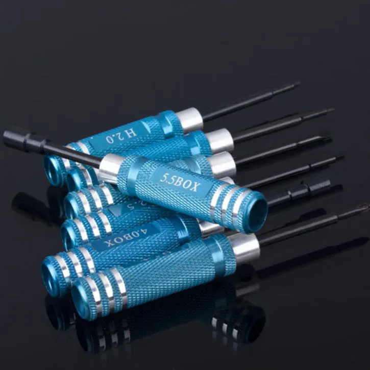7pcs Hex Rc Helicopter Plane Car Screwdriver Set Tool Kit Screwdriver