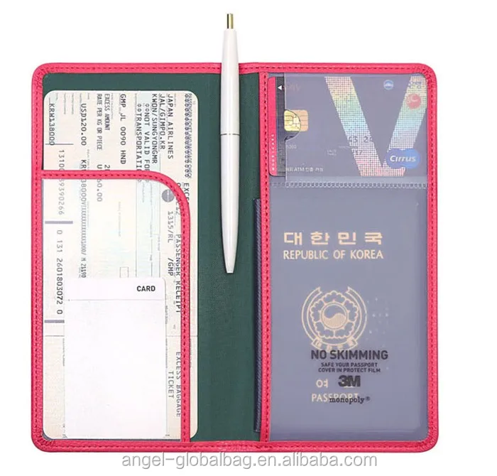 Wholesale Custom Personalized Pu Leather Travel Document Passport
