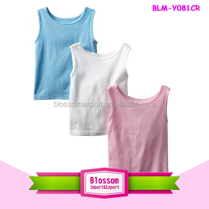 Light Pink Puff Sleeve Baby Girls' Cotton Ruffle Short Sleeve Top Blank Baby Tshirts Wholesale