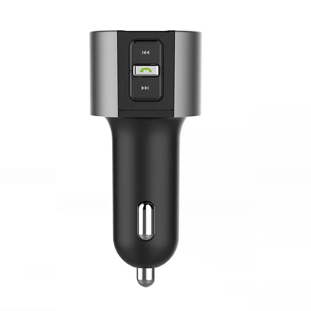 Wireless Bt Car Kit Fm Transmitter 3.4a Dual Usb Car Charger C26s