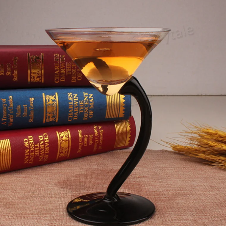 Cocktail Gift Box Set Luxury Gold Plated Long Stem Cocktail Glass Red Wine Glass Crystal Cocktail Glass main image 1