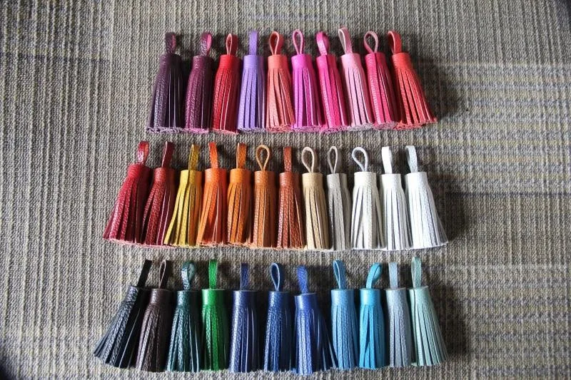 Large Soft Cowhide Leather Tassels For Handbag Buy Leather Tassels
