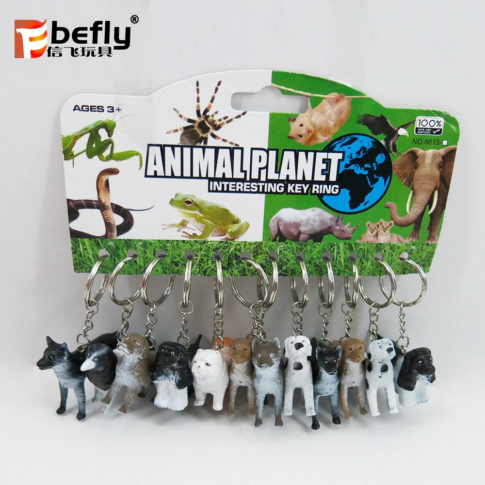 Mini Dog Figure Animal Model Set Pvc Keychain Toy Buy Keychain Toy