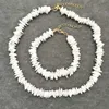 Women White Broken Shell Necklace Collar Choker Girls Boys Hawaiian Beach Ajustable Necklace Hawaiian Puka Shells Necklace