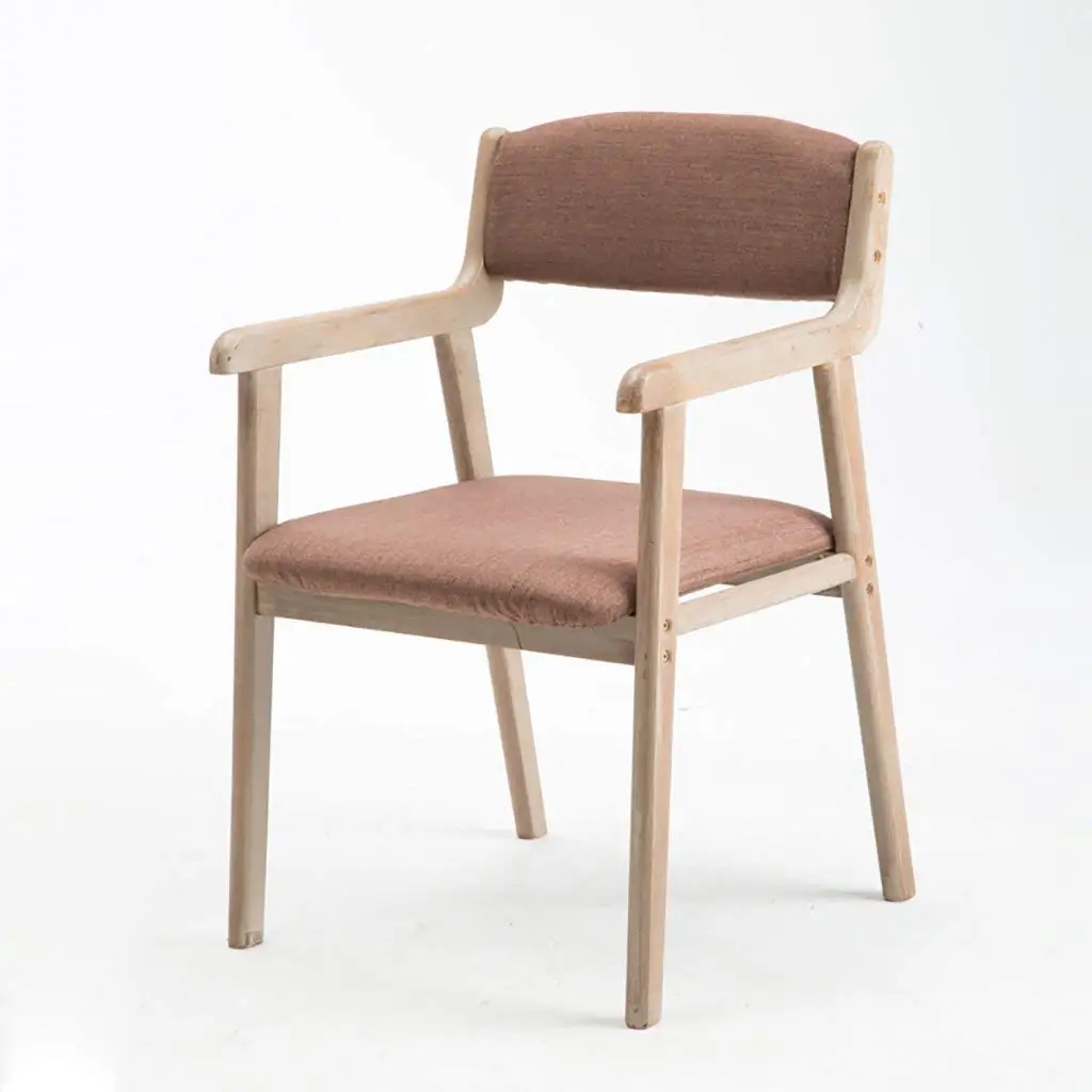 Vintage Simple Fabric Dining Chair Leisure Chair Solid Wood Business Meeting Chairs Negotiation Chair Study Room Desk Chairs Computer Chairs (Color : I)
