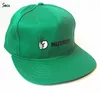 Vintage flat visor 5 panel custom printing green snap back hats