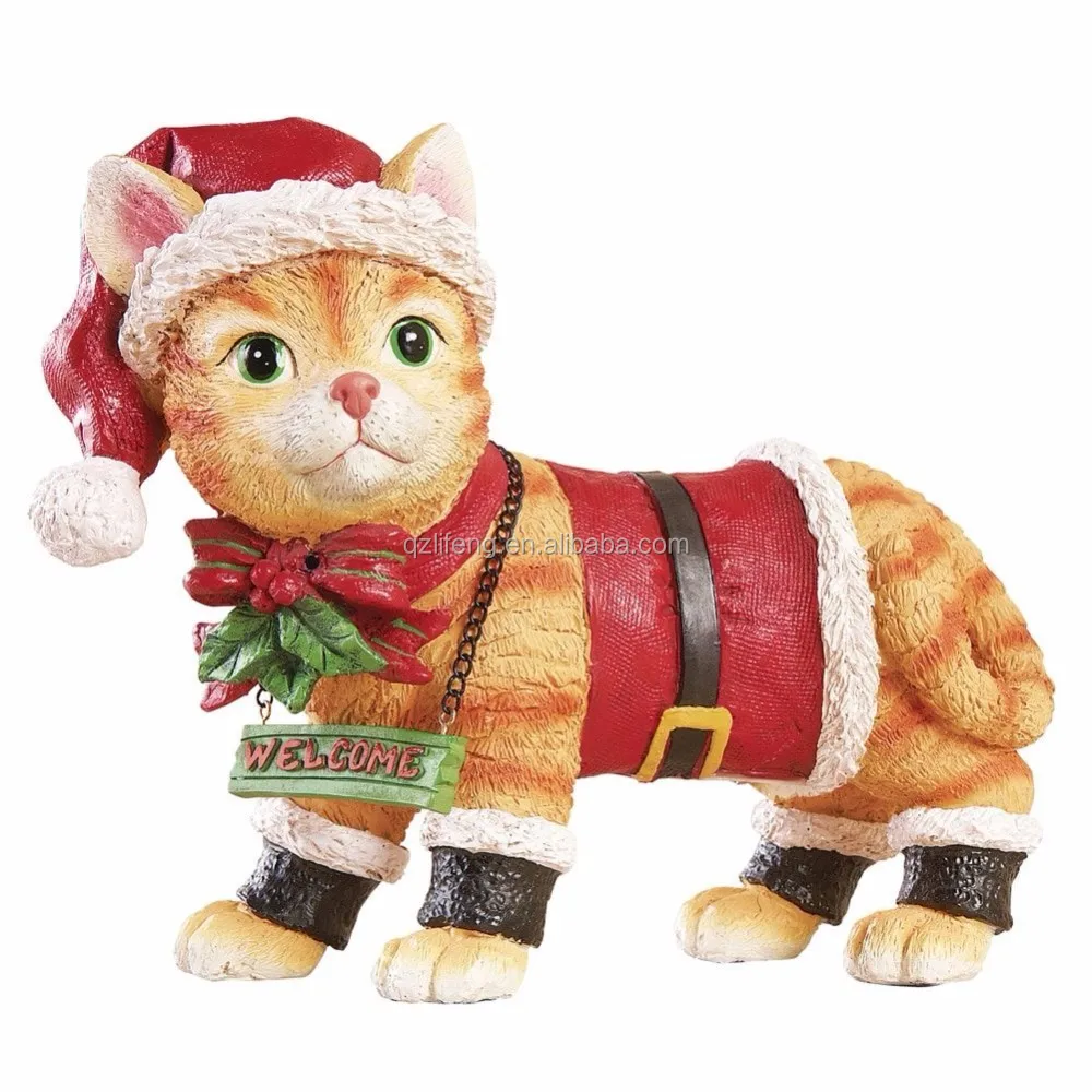 Polyresin Pet Christmas Dog Statue Yard Decoration - Buy Dog Statue ...