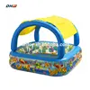 Novelty inflatable kids swimming pool with sun shade