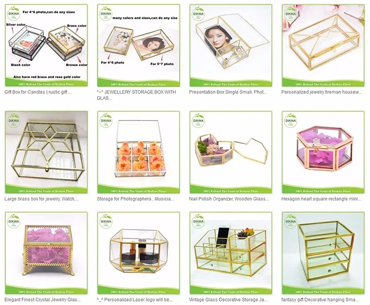 Mini Shop Display Storage Glass Shelves=> Old Vintage Brass