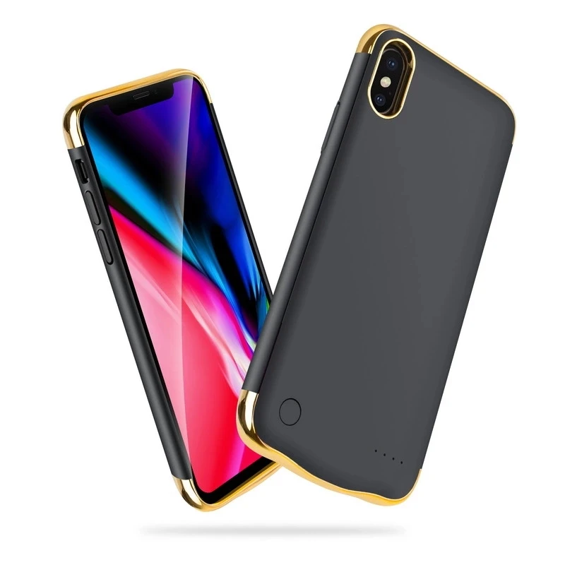 HiKiNS Coque Batterie pour iPhone XR [6000mAh] Multicolore Marbre Design Rechargeable Chargeur étendu Etui de Protection Portable pour iPhone XR