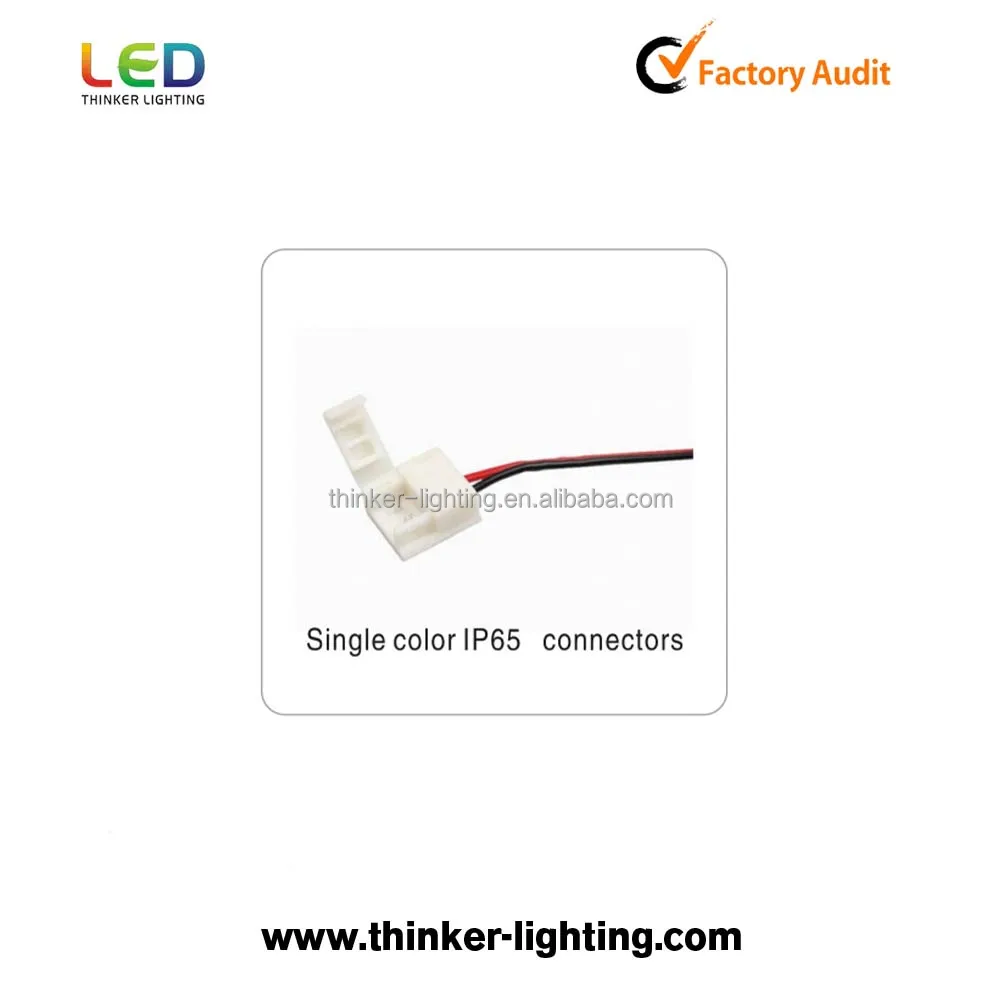 Wholesale single color IP65 connectors for single color led strip light