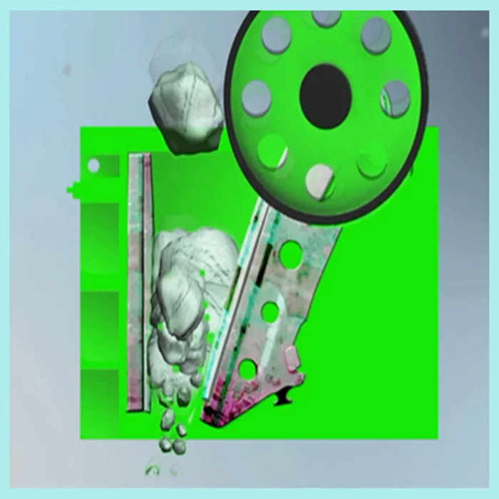 of jaw plate, one is stationary and fixed on the front wall of