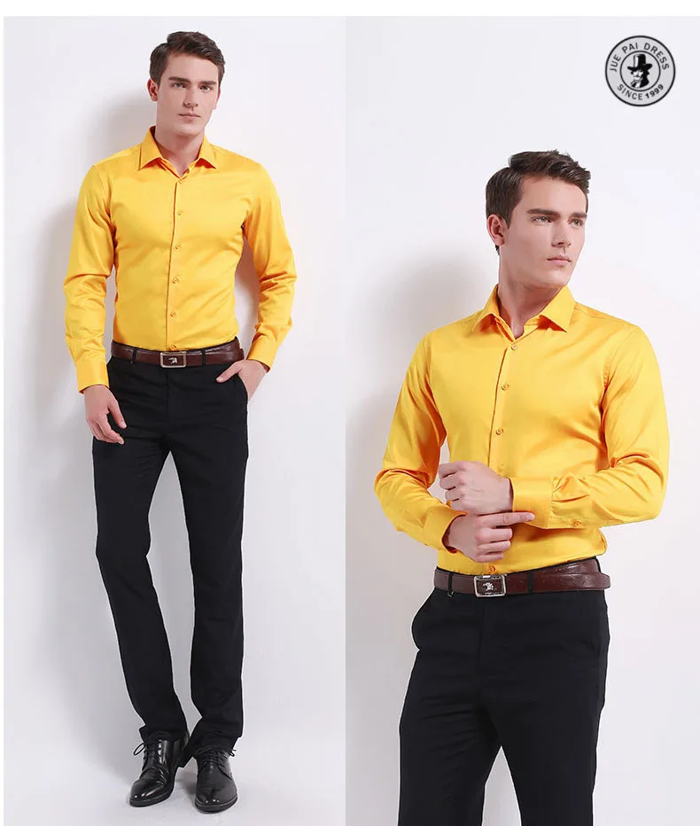 yellow dress shirt mens outfit