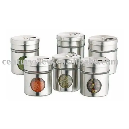 glass spice jars with metal lids